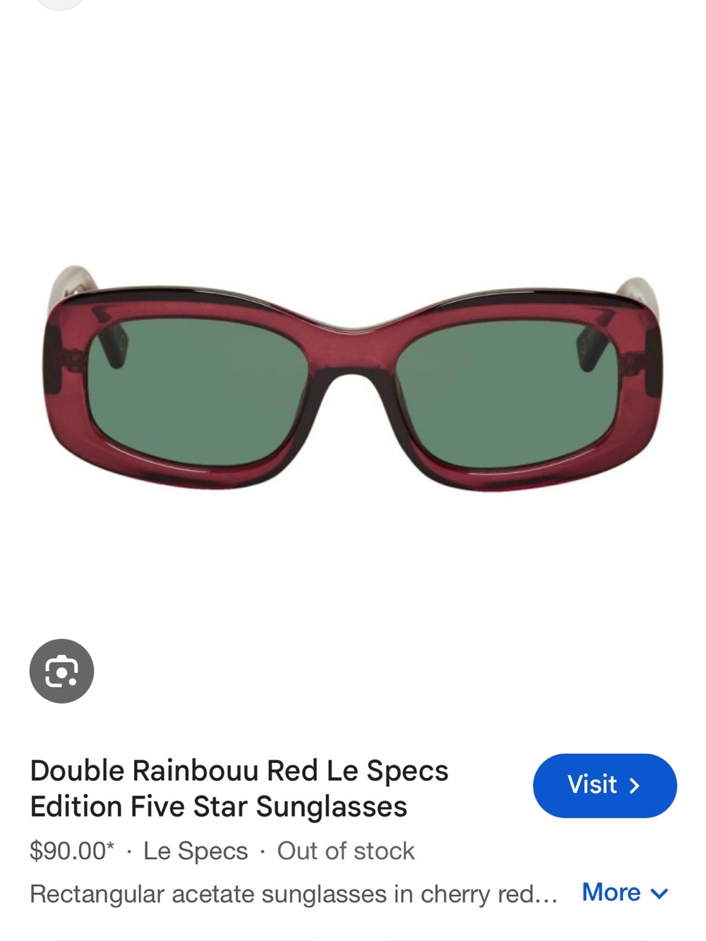 Double Rainbouu Red Le Specs Edition Five Star Sunglasses